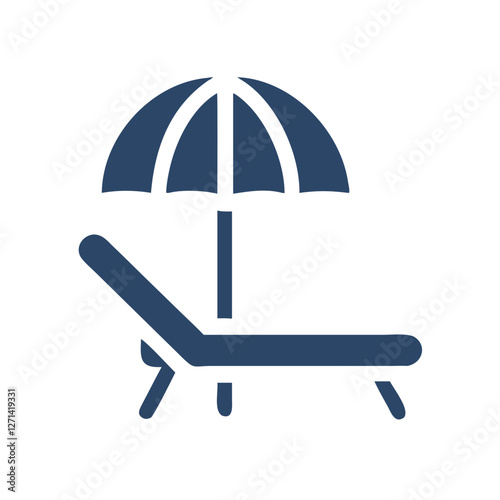 beach chair icon design