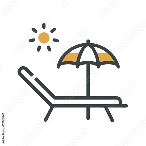 beach chair icon design