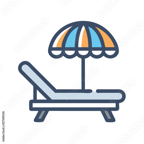 beach chair icon design