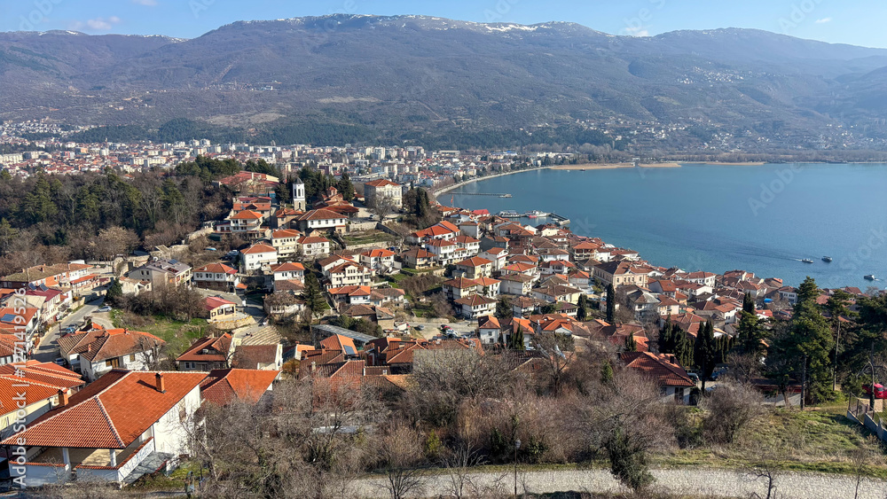 Fototapeta premium Panoramic View of Ohrid and Ohrid Lake