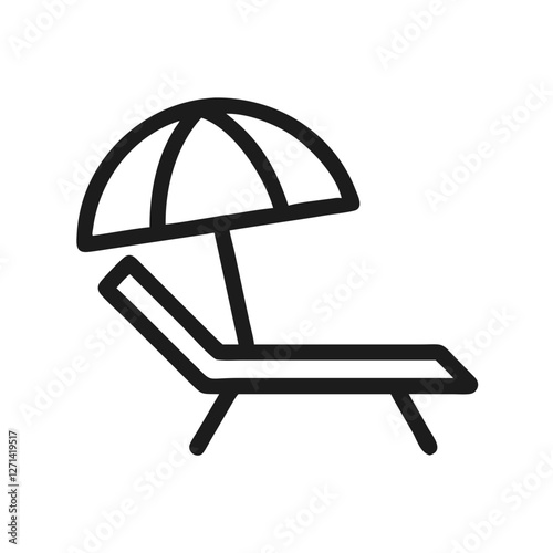 beach chair icon design