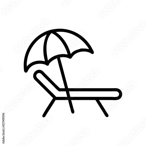 beach chair icon design