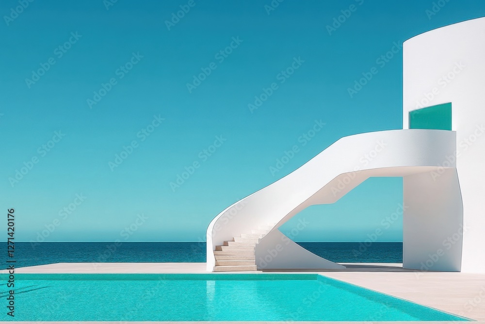 Modern seaside villa with pool ocean view Modern seaside villa with pool ocean view