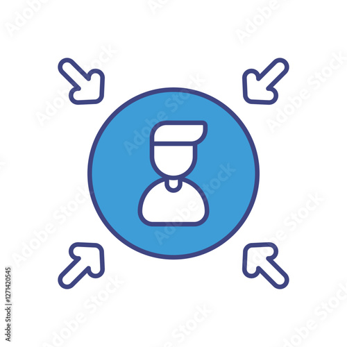 Human-centered icons vector stock illustration