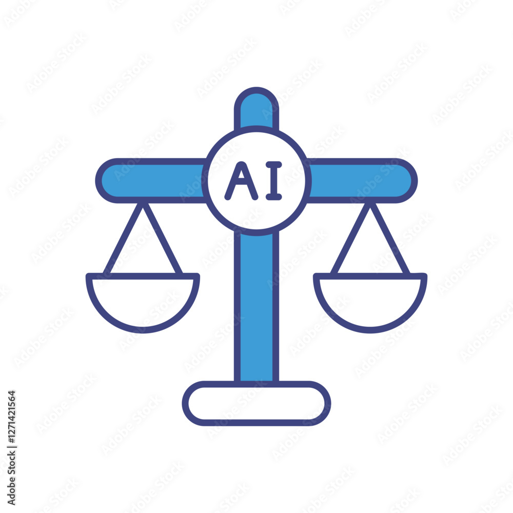 Ai Regulation icons vector stock illustration