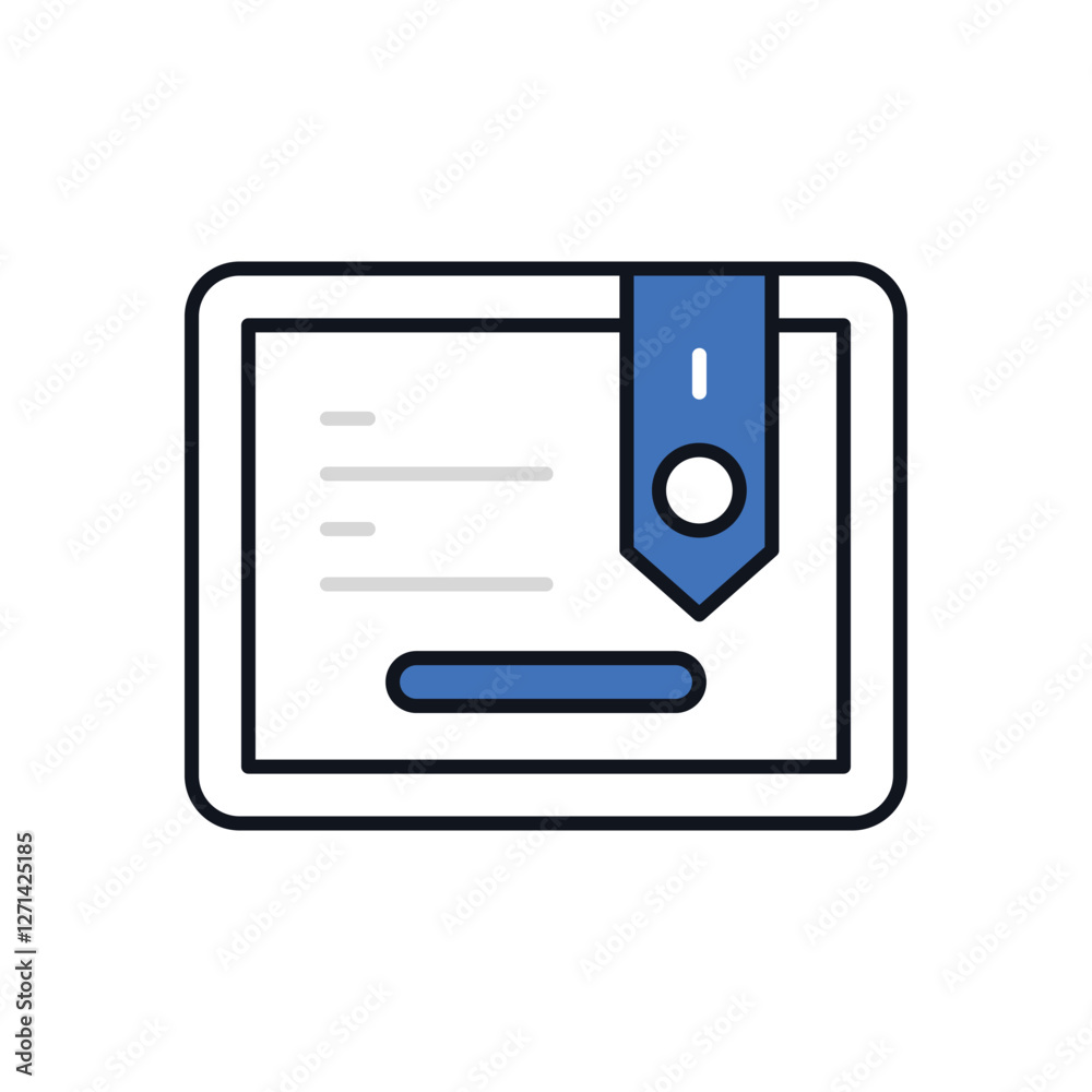 Seo Certificate vector icon Seo Certificate vector icon