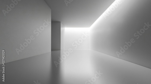 Wallpaper Mural Abstract grey gradient room wallpaper with copy space. Art and design concept. 3D Rendering Torontodigital.ca