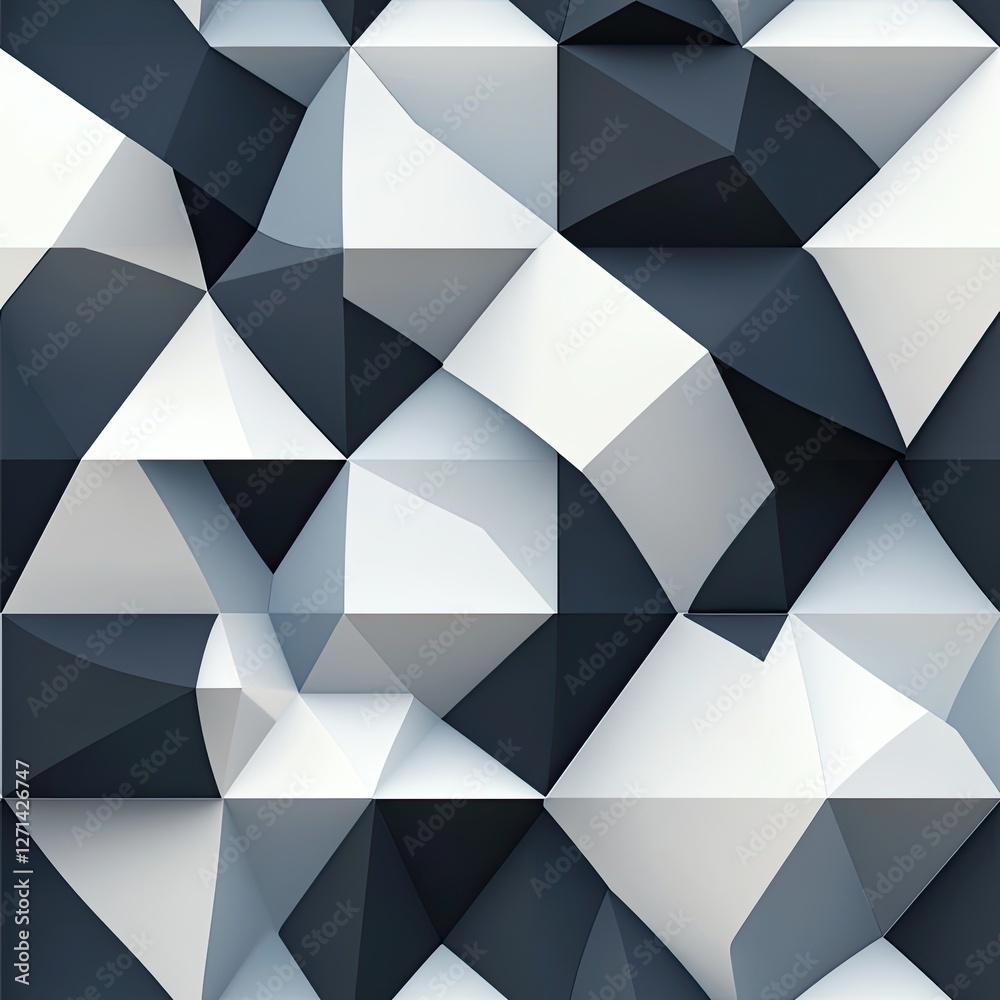 Inspired Triangles Shadowed Beveled Edge Seamless Pattern Design for Fashion Web and Print Inspired Triangles Shadowed Beveled Edge Seamless Pattern Design for Fashion Web and Print
