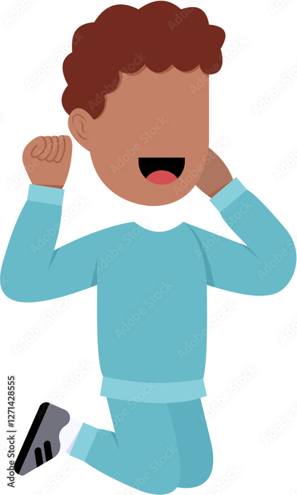 Character Of Happy Little Boy