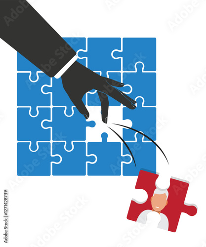 A Employee Was Fired stock illustration