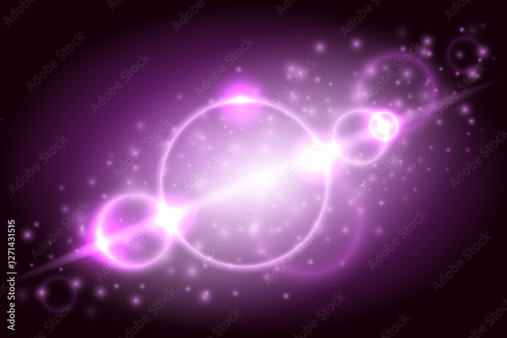 Obraz premium Purple glowing light effect