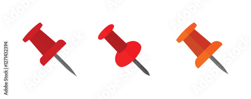 Push Pin Illustrations Vector Design