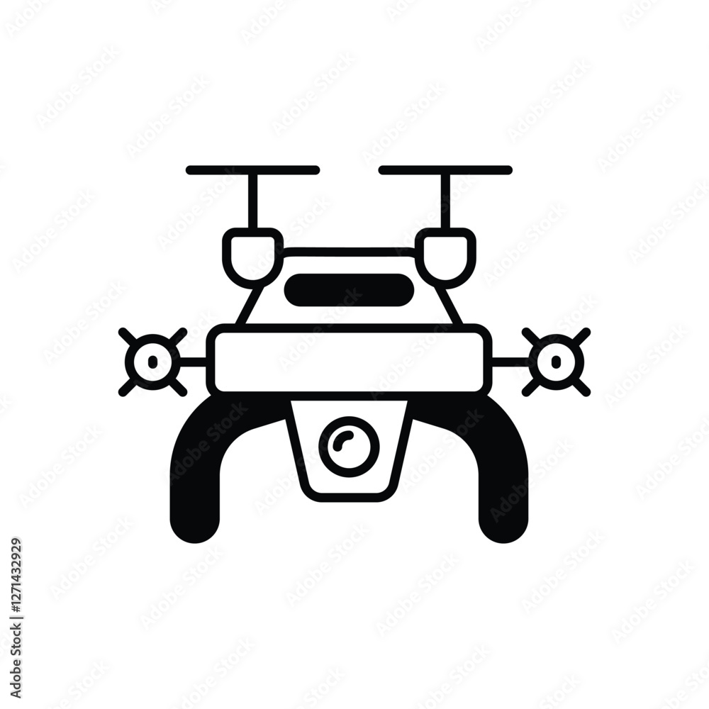Weponized Drone icons vector stock illustration Weponized Drone icons vector stock illustration