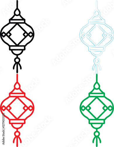 Simple icon set, hand holding pen, writing document, minimalist design, black and white, red and green variations, line drawing style, business concept, note-taking illustration, contract signing symb