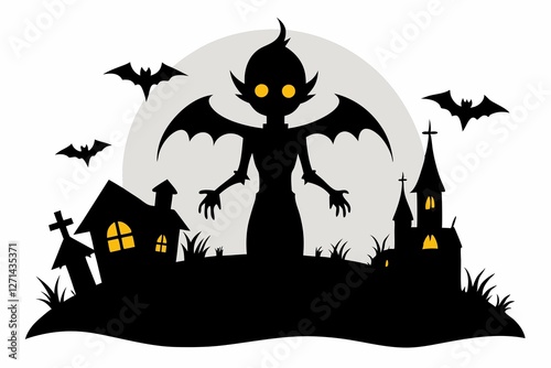 halloween vector illustration photo