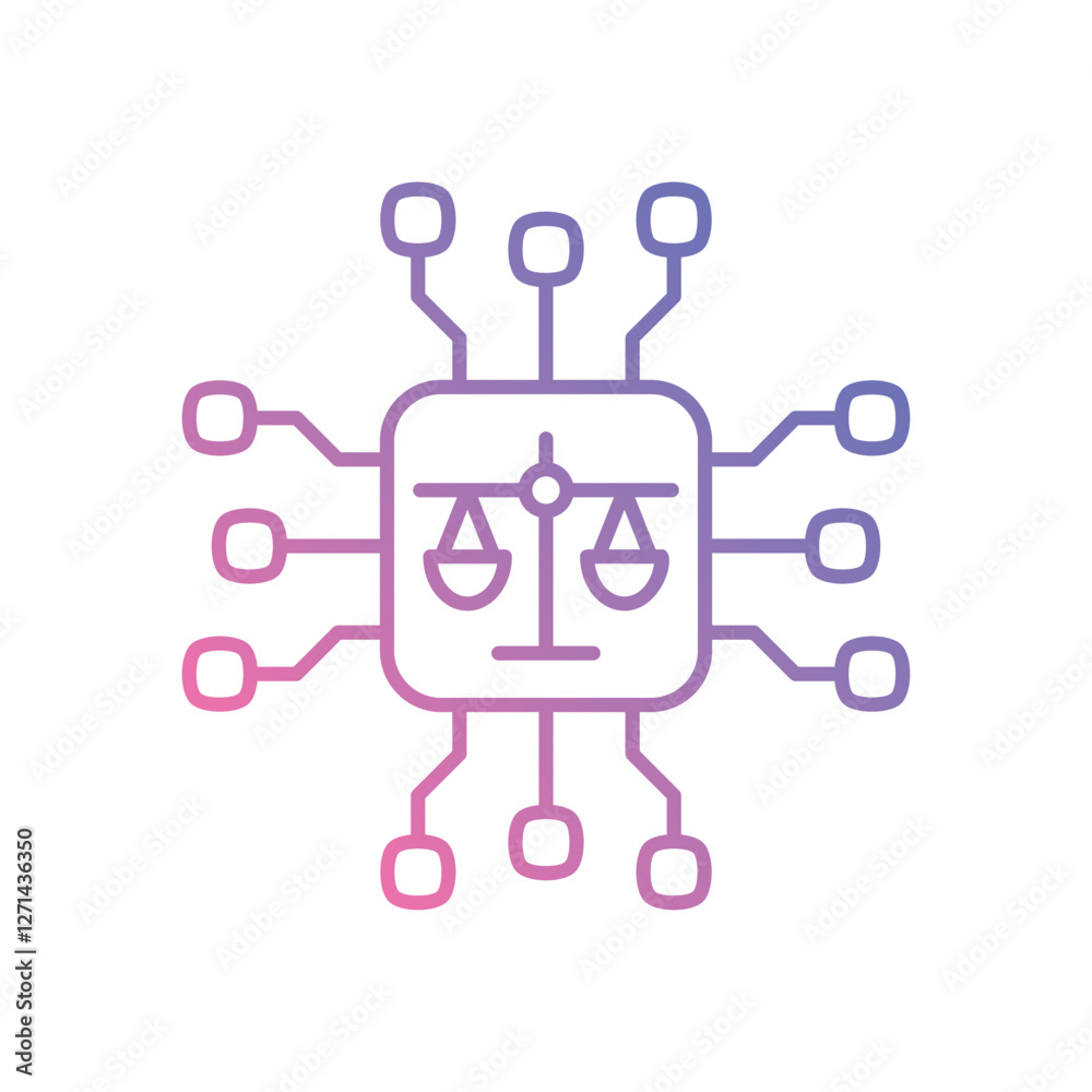 Ethical Ai Decision-making icons vector stock illustration Ethical Ai Decision-making icons vector stock illustration