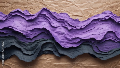 Wallpaper Mural Obsidian lilac color gradient kraft paper grainy rough texture banner panoramic background Torontodigital.ca