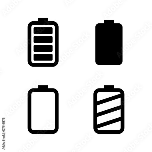 Battery icon isolated on white background.