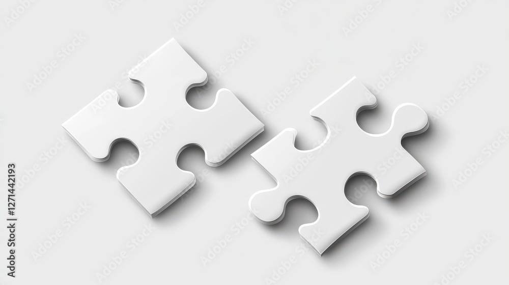 Obraz premium Puzzle Concept. Information Medium on Grey Gradient Background. Vector.