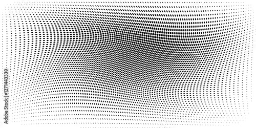 Set of halftone dots gradient pattern texture isolated on white background. Straight dotted spots using halftone circle dot raster texture. Vector blot half tone collection.