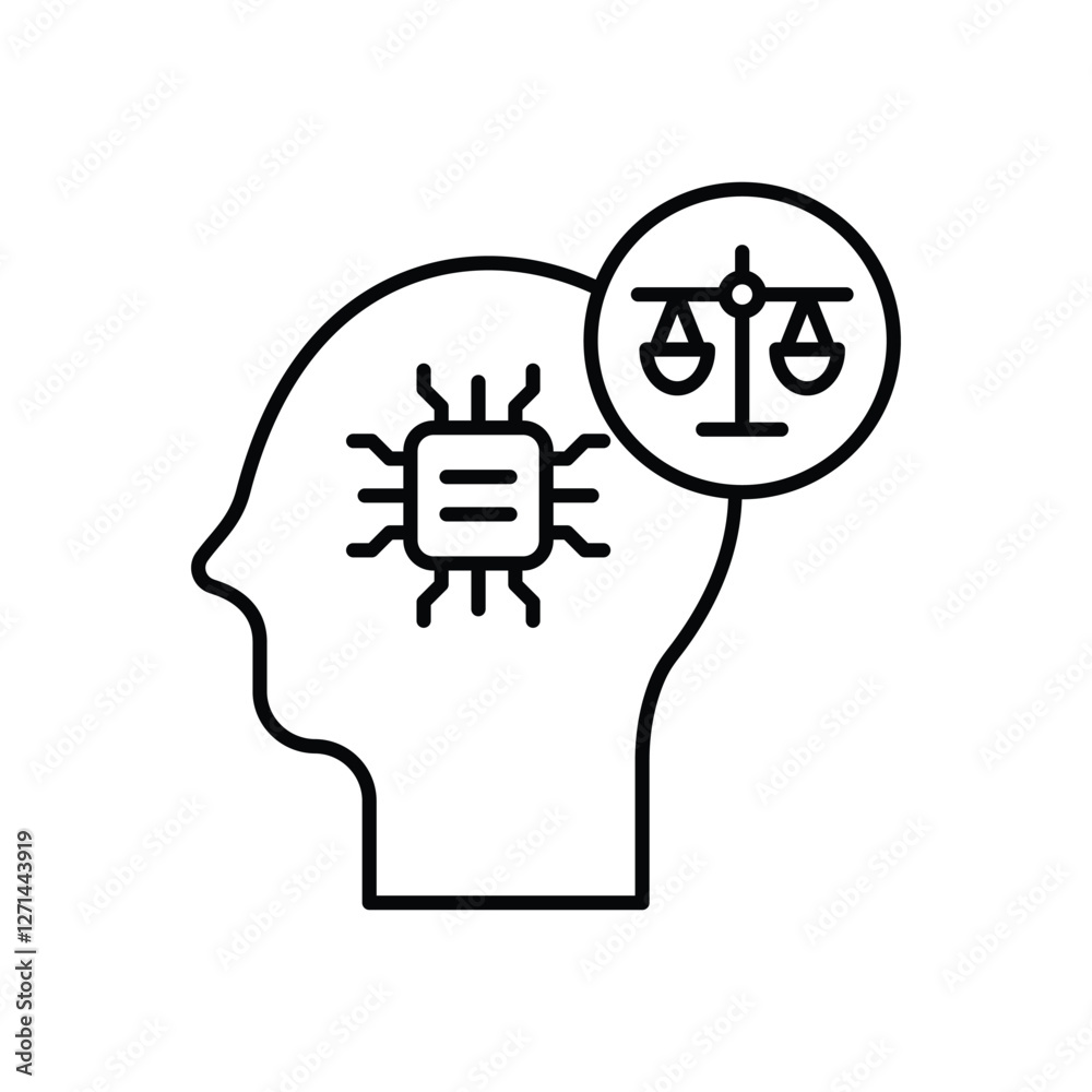 Fairness In Ai icons vector stock illustration Fairness In Ai icons vector stock illustration