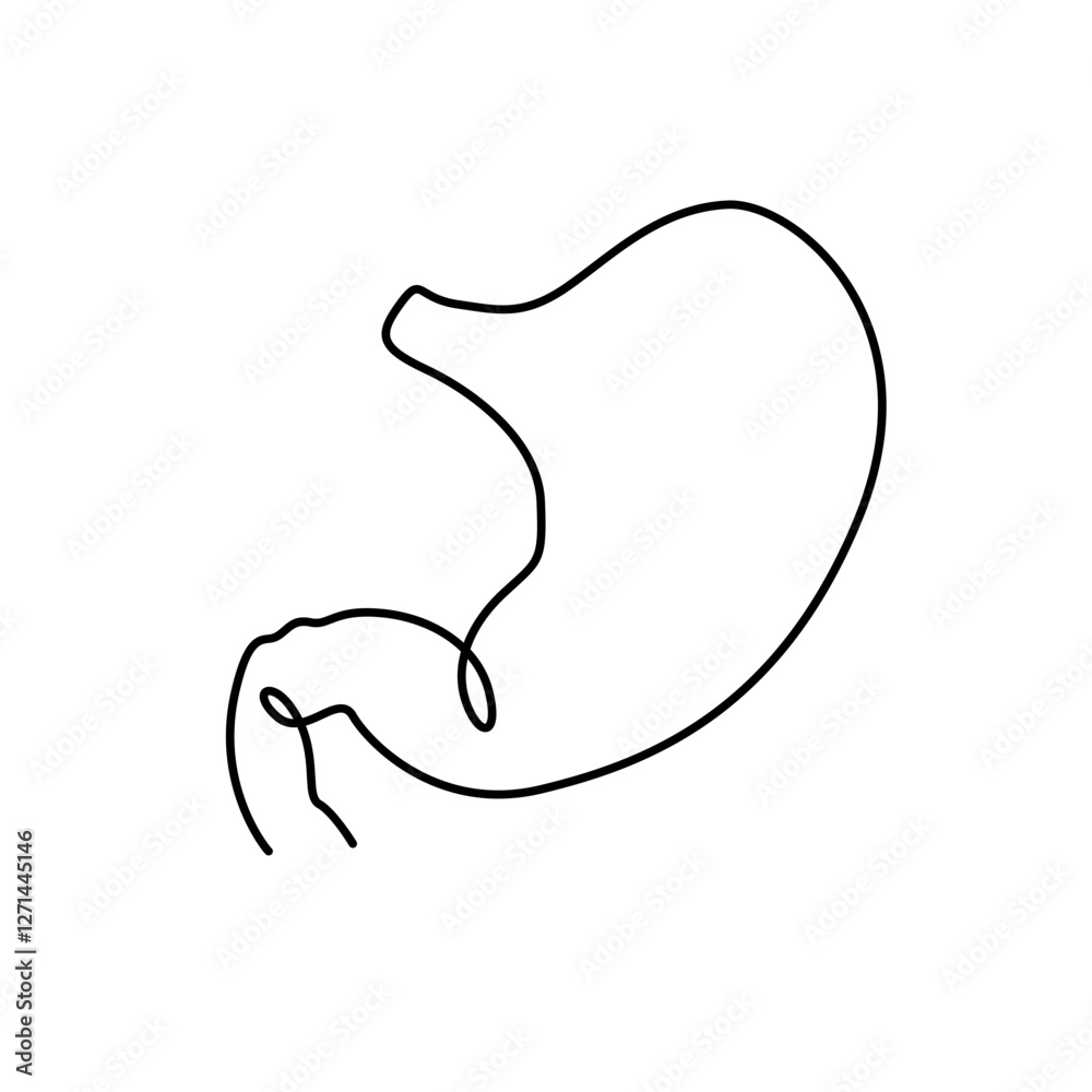 Obraz premium logo stomach organ