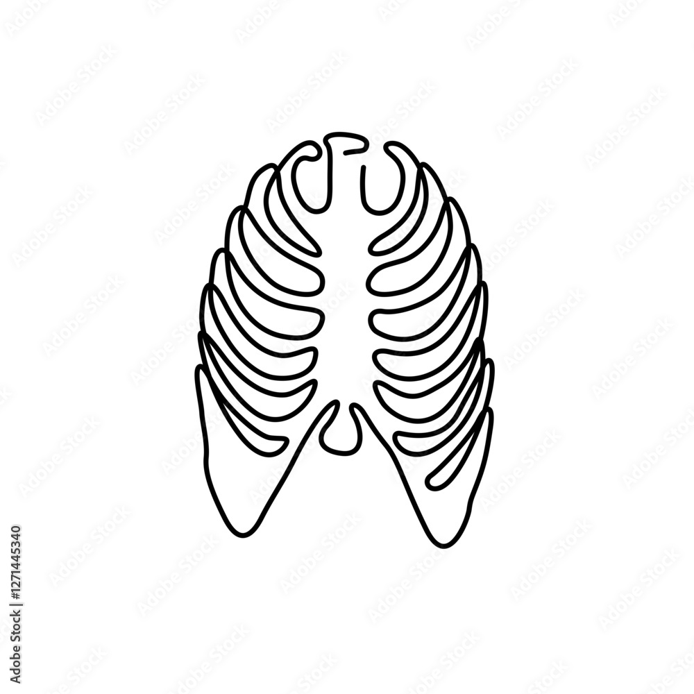 line art ribs