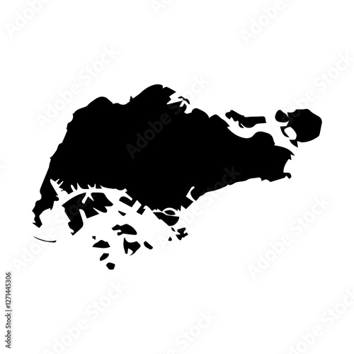 map of Singapore glyph icon