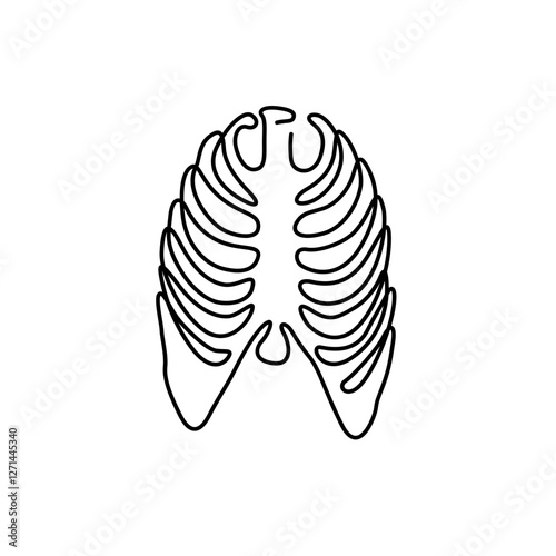 line art ribs