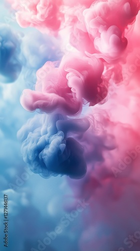 Colorful smoke swirls mixing in a dreamy haze during a vibrant artistic display