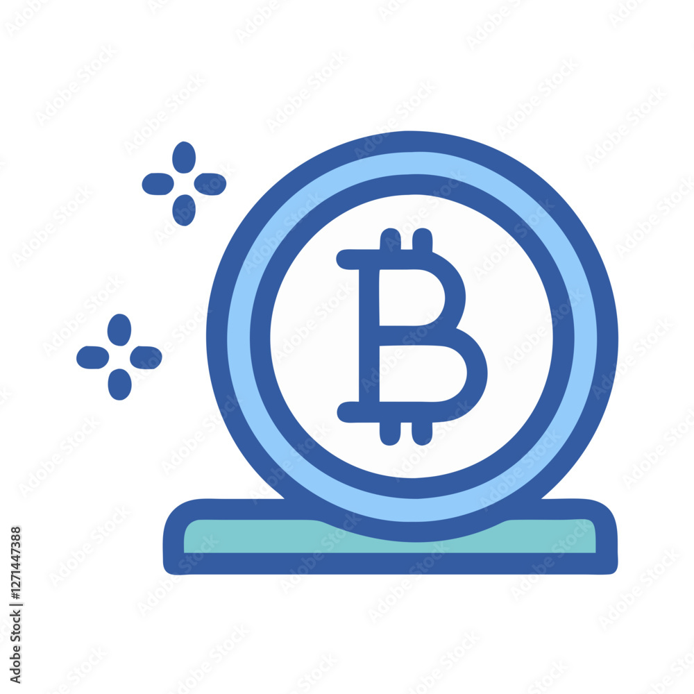 Obraz premium bitcoin icon design