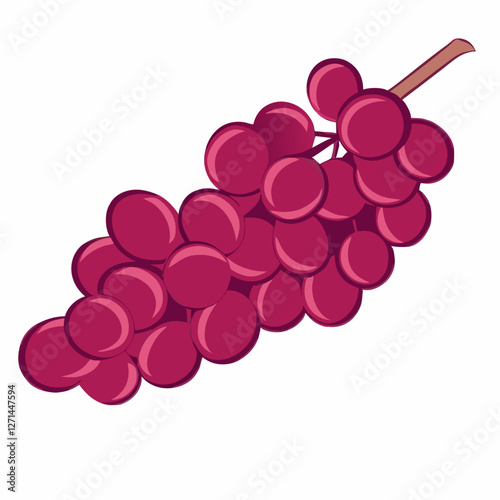 Healthy breakfast grapes icon Isometric of healthy breakfast grapes vector  illustration