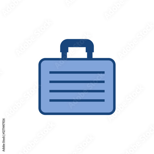 Suitcase Icon. Luggage Bag Icon. Travel Trip Flight Trolley Sign.