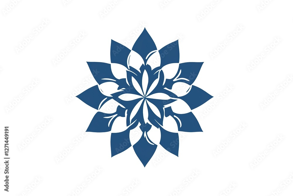 Obraz premium Crisp Blue Snowflake Icon: Minimalist Flat Vector Design for Winter, Holiday, and Cold Weather Themes. Perfect for websites, apps, and branding projects. Clean, simple, and versatile, this icon adds a