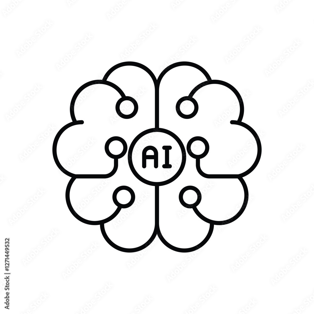 Ai Thinking icons vector stock illustration Ai Thinking icons vector stock illustration