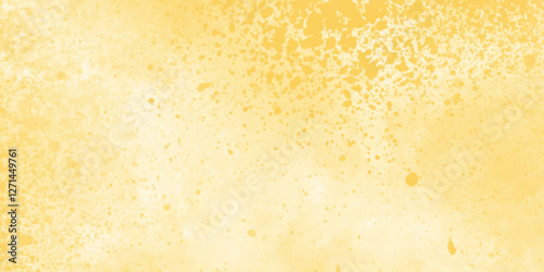 Abstract lemon yellow watercolor painted paper texture background. acrylic grunge texture, watercolor drawing on white background, yellow small splashes of paint on paper.