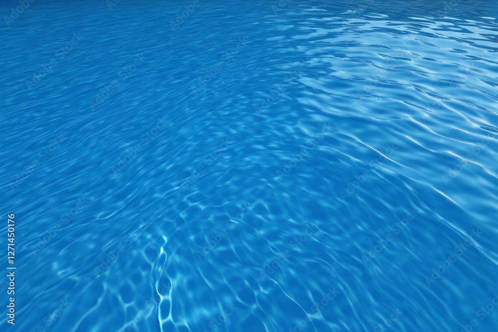 Fototapeta premium there is a blue pool with a white boat in it