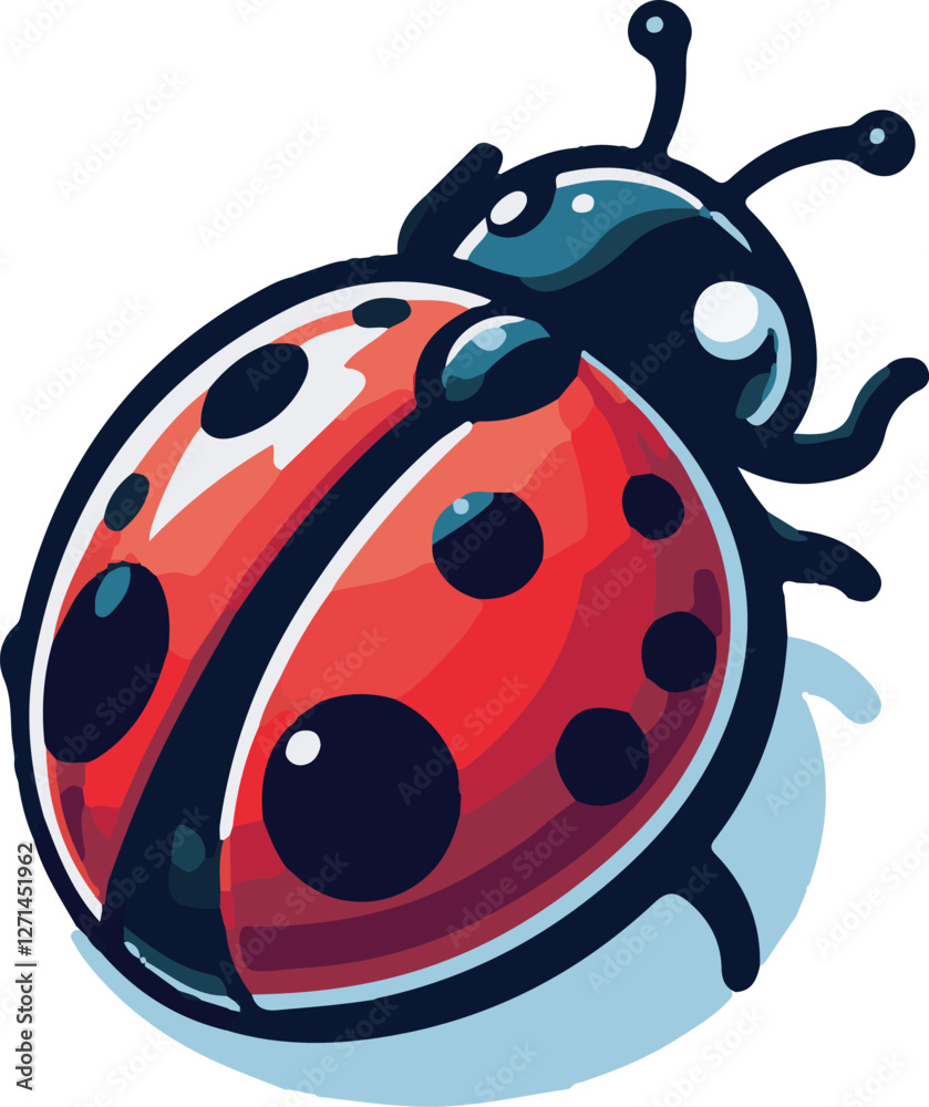 Fototapeta premium Colorful Ladybug Vector Illustration
