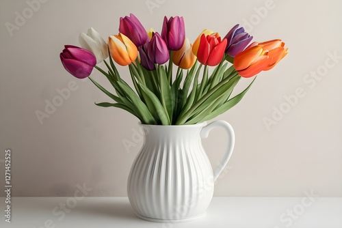 Wallpaper Mural Simple vase with colorful flowers for Easter Torontodigital.ca