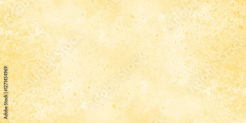 Abstract lemon yellow watercolor painted paper texture background. acrylic grunge texture, watercolor drawing on white background, yellow small splashes of paint on paper.