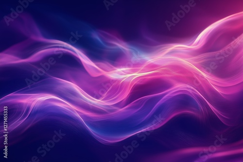 Colorful wave patterns in a dreamy abstract design with light effects