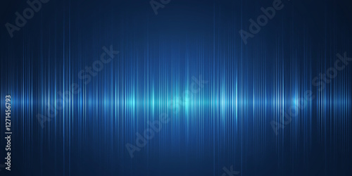 Abstract Blue Sound Waveform Digital Music Technology