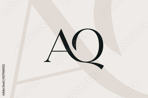 AQ or QA letter logo icon design. Classic style luxury initials monogram.