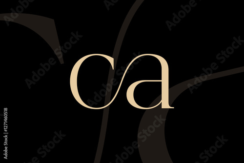 CA or AC letter logo icon design. Classic style luxury initials monogram.