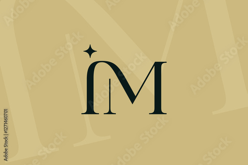 IM or MI letter logo icon design. Classic style luxury initials monogram.