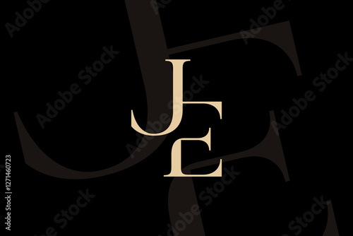 JE or EJ letter logo icon design. Classic style luxury initials monogram.