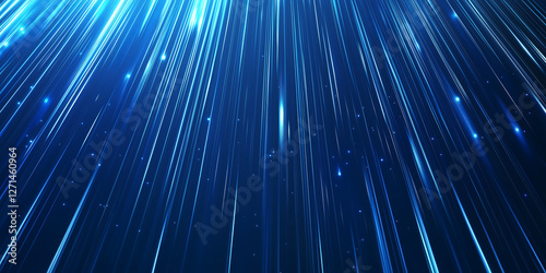 Abstract Blue Light Trails Background Image