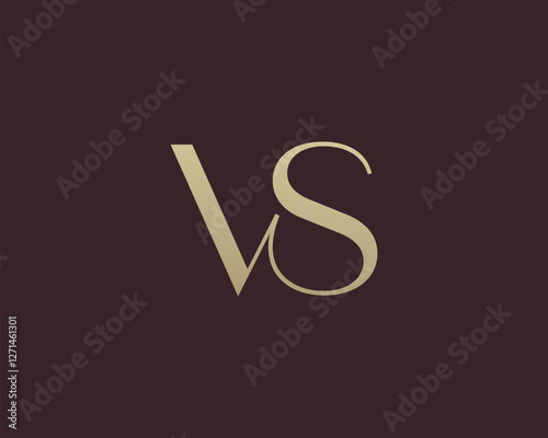 VS letter logo icon design. Classic style luxury initials monogram.