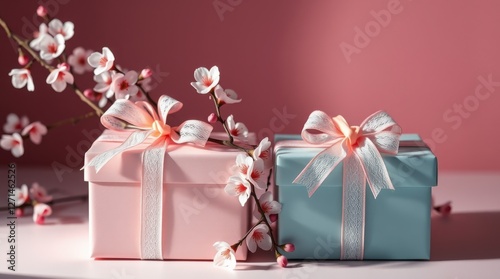 Elegant gifts with delicate blossoms evoke a sense of springtime celebration and heartfelt appreciation.