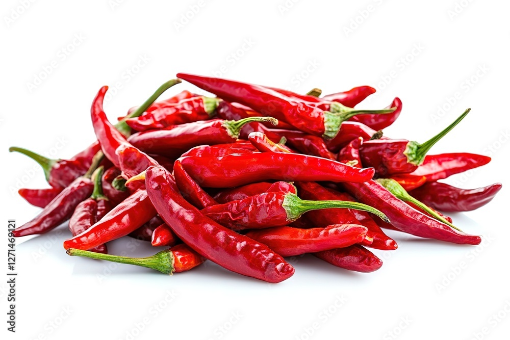 Fiery Red Chili Pepper: Isolated, Vibrant, and Ready to Spice Up Your Designs. Perfect for culinary, food, and spicy-themed projects. High-resolution image, ideal for print and digital media. A Fiery Red Chili Pepper: Isolated, Vibrant, and Ready to Spice Up Your Designs. Perfect for culinary, food, and spicy-themed projects. High-resolution image, ideal for print and digital media. A